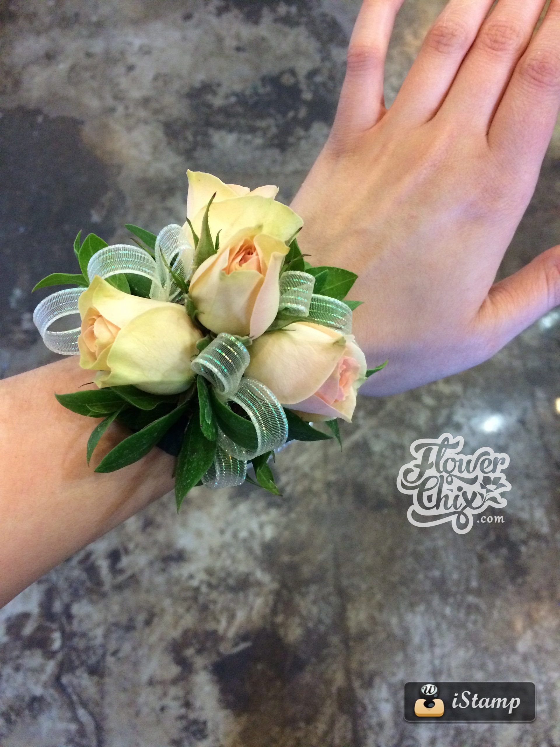 Ivory Spray Rose Corsage