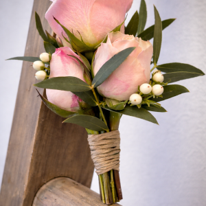 Blush & Succulent Boutonniere