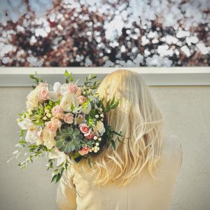 Blush & Succulent Bridesmaid Bouquet
