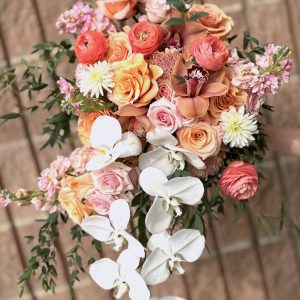 Golden Coral bridal bouquet