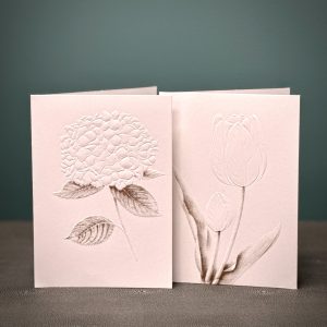 Modern Embossed Floral Card set