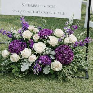 Lilac Harmony Welcome Sign Arrangement