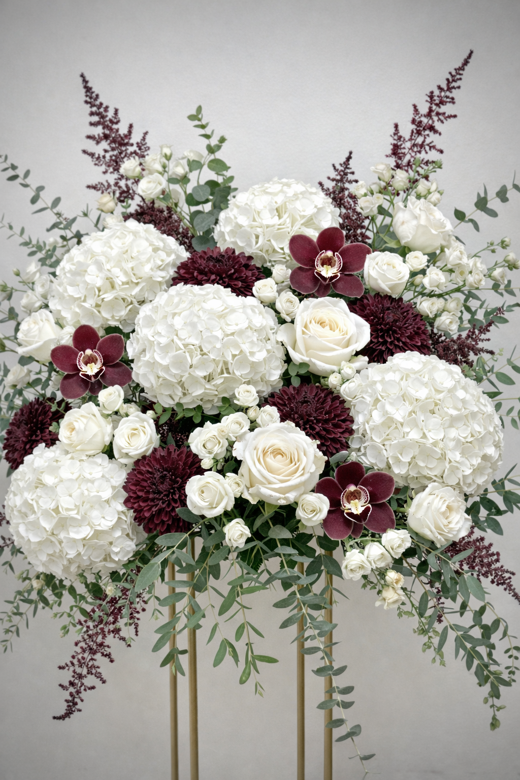 White Merlot Elevated Floral Arrangement