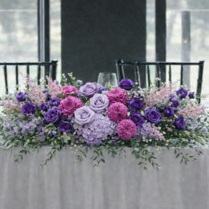 Purple Dreams Head Table Arrangement