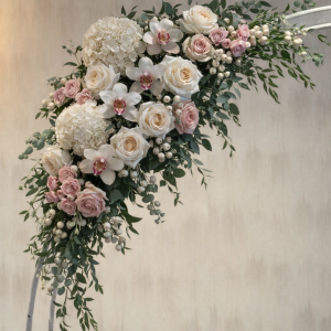 Blush & Succulent Arch Swag