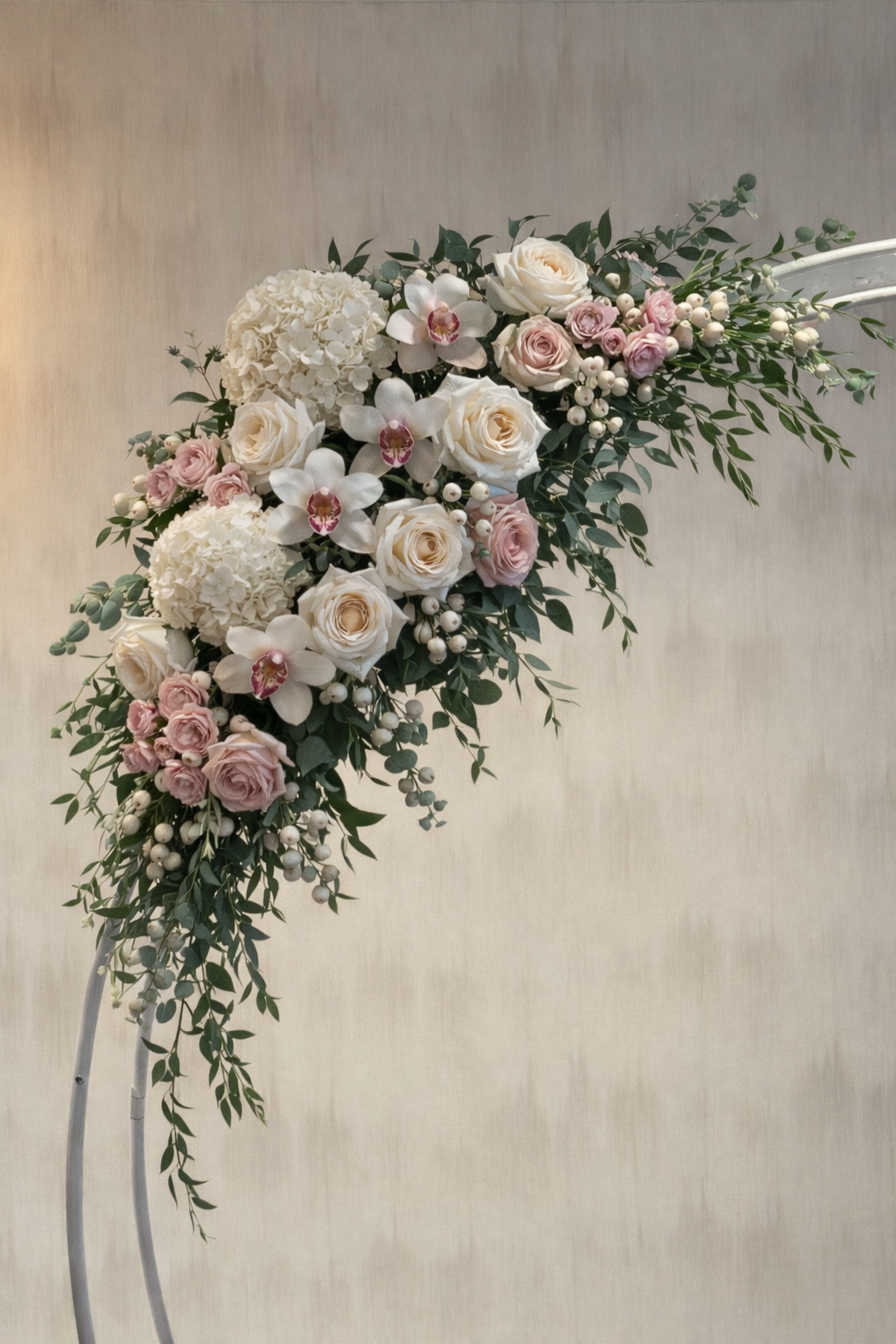 Blush & Succulent Arch Swag