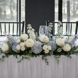 Ocean Blue Head Table Arrangement