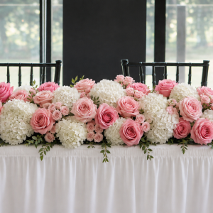 Cotton Sugar Head Table Arrangement
