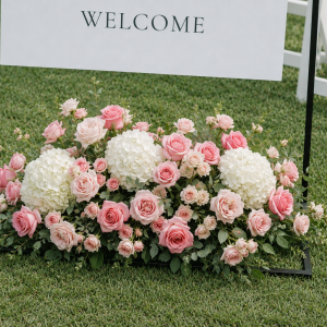 Cotton Sugar Welcome Sign Arrangement