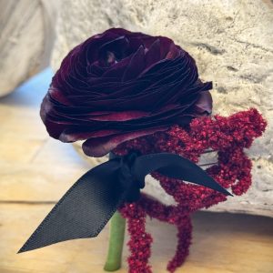 Midnight Wine Boutonniere